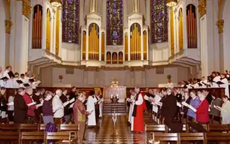 ARCIC II in Seattle, February 2004. Celebration of Vespers for the Feast of the Purification of the Blessed Virgin Mary (the Presentation of Christ in the Temple) in St James' Cathedral, Seattle