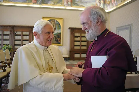 Pope Benedict XVI and Archbishop of Canterbury Rowan Williams met in Rome