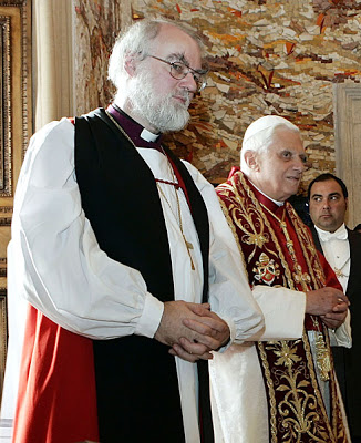 Archbishop of Canterbury Rowan Williams and Pope Benedict XVI met in Rome