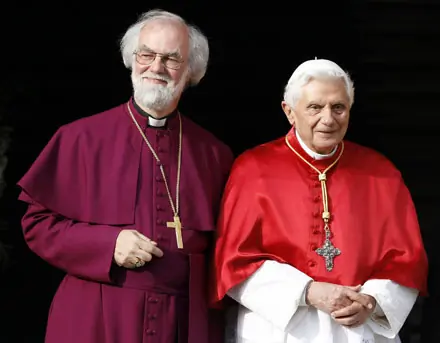 Archbishop Rowan Williams and Pope Benedict XVI on the occasion of the papal visit to the UK
