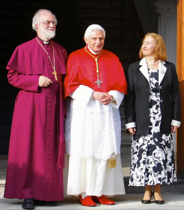 Archbishop of Canterbury Rowan Williams, Pope Benedict XVI, and Jane Williams