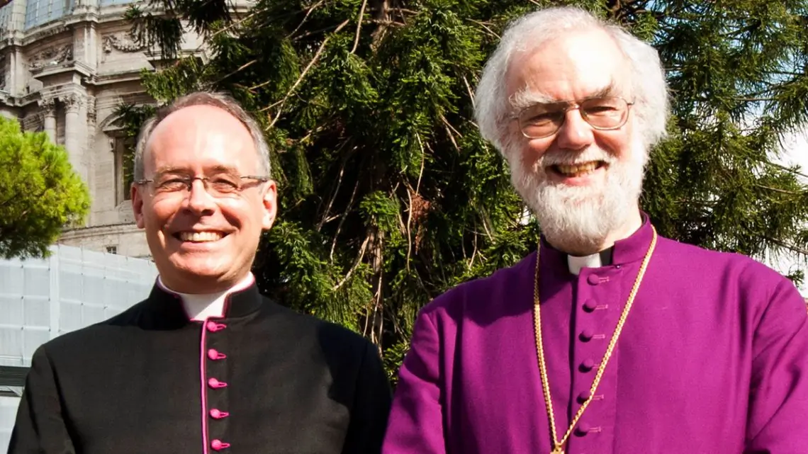 Msgr. Mark Langham of the PCPCU and Archbishop of Canterbury Rowan Williams