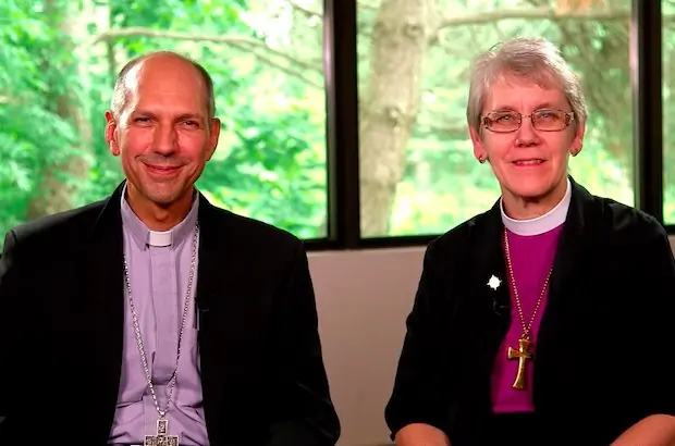 Bishop Donald Bolen of Saskatoon and Bishop Linda Nicholls of Huron, the Roman Catholic and Anglican co-chairs of the Anglican-Roman Catholic Dialogue of Canada (ARC)