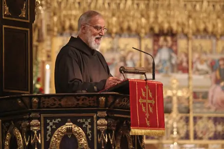 Fr. Raniero Cantalamessa ofm, Preacher to the Papal Household, preaches to the General Synod of the Church of England in Westminster Abbey during a Eucharist to mark the inauguration of the 10th five-year-term of the General Synod