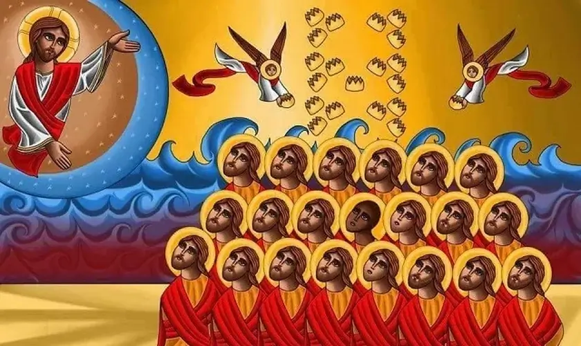 Icon of the 21 Coptic Martyrs executed by ISIS at Sebaste, Libya in 2015
