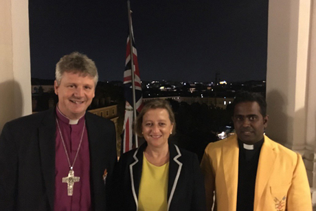 UK Ambassador to the Holy See hosted a reception for the two cricket teams