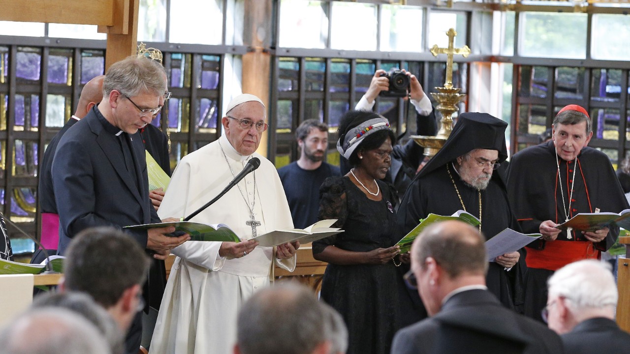 Pope Francis during his visit to World Council of Churches, Geneva