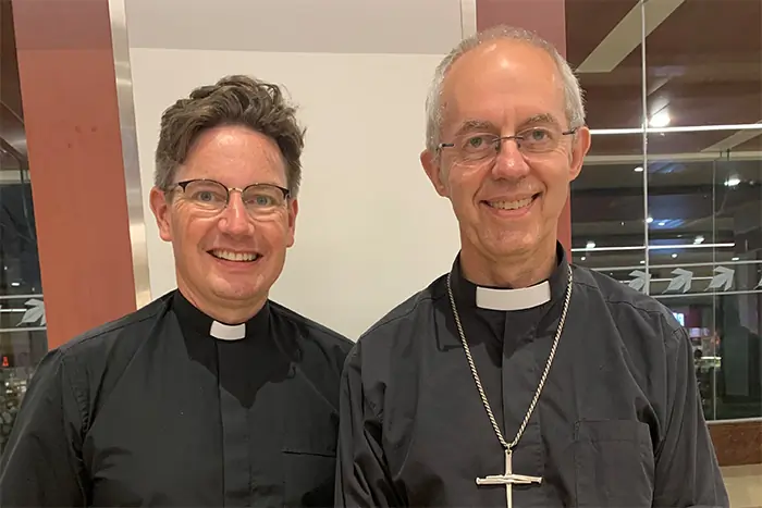 The Revd Dr Will Adam with the Archbishop of Canterbury, Justin Welby