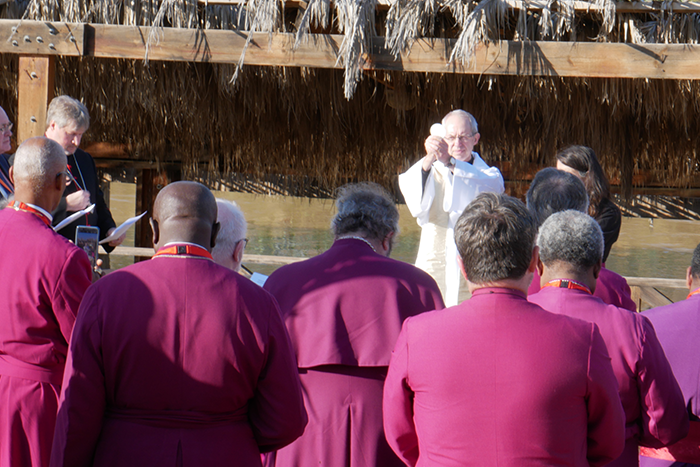 The Anglican Primates gathered on the banks of the Jordan River to celebrate the Eucharist