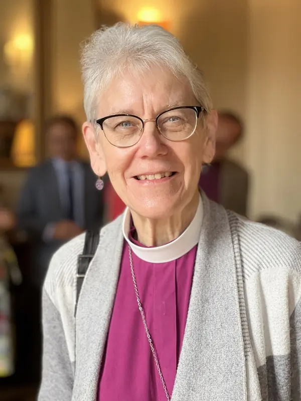 Archbishop Linda Nicholls at Sunday brunch at the Anglican Centre in Rome