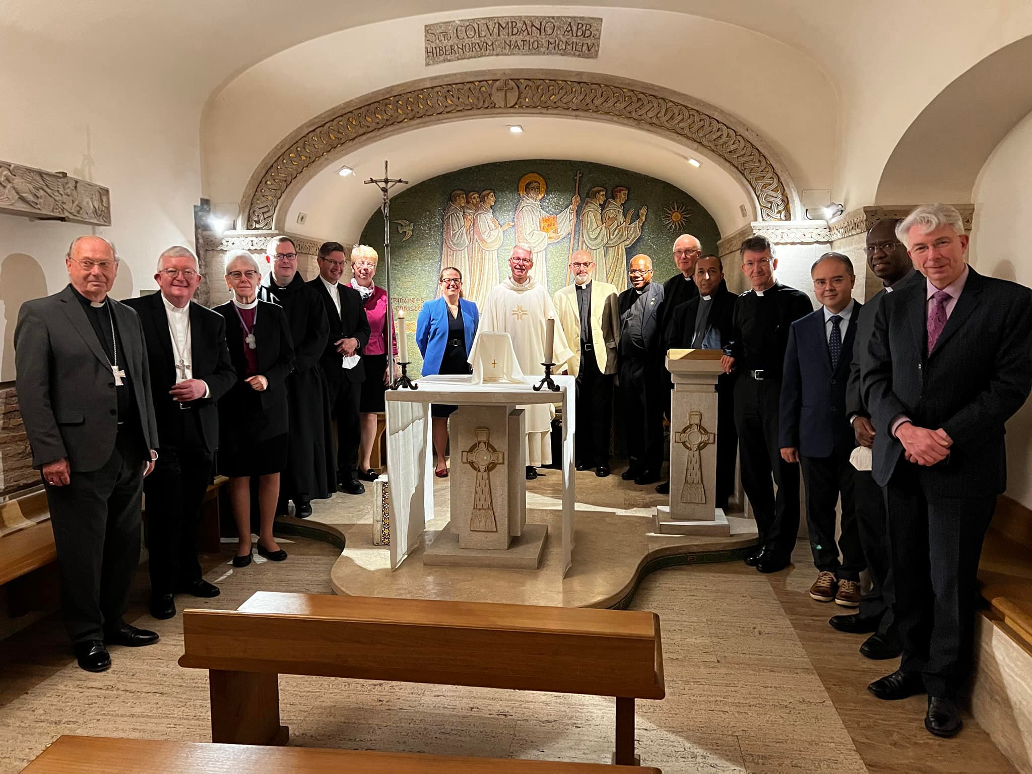 ARCIC-III members celebrated the Eucharist together in the Irish Chapel in the Crypt of St. Peter's Basilica before their visit with Pope Francis