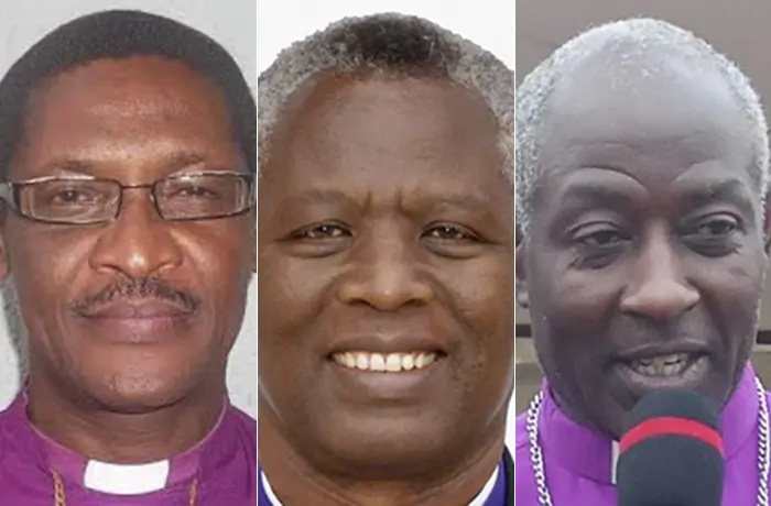 From L-R: Archbishops Henry Ndukuba of Nigeria, Laurent Mbanda of Rwanda, and Stephen Kaziimba of Uganda have received a letter from Archbishops Justin Welby and Josiah Idowu-Fearon after they issued a statement in response to the Primates' Meeting earlier this year