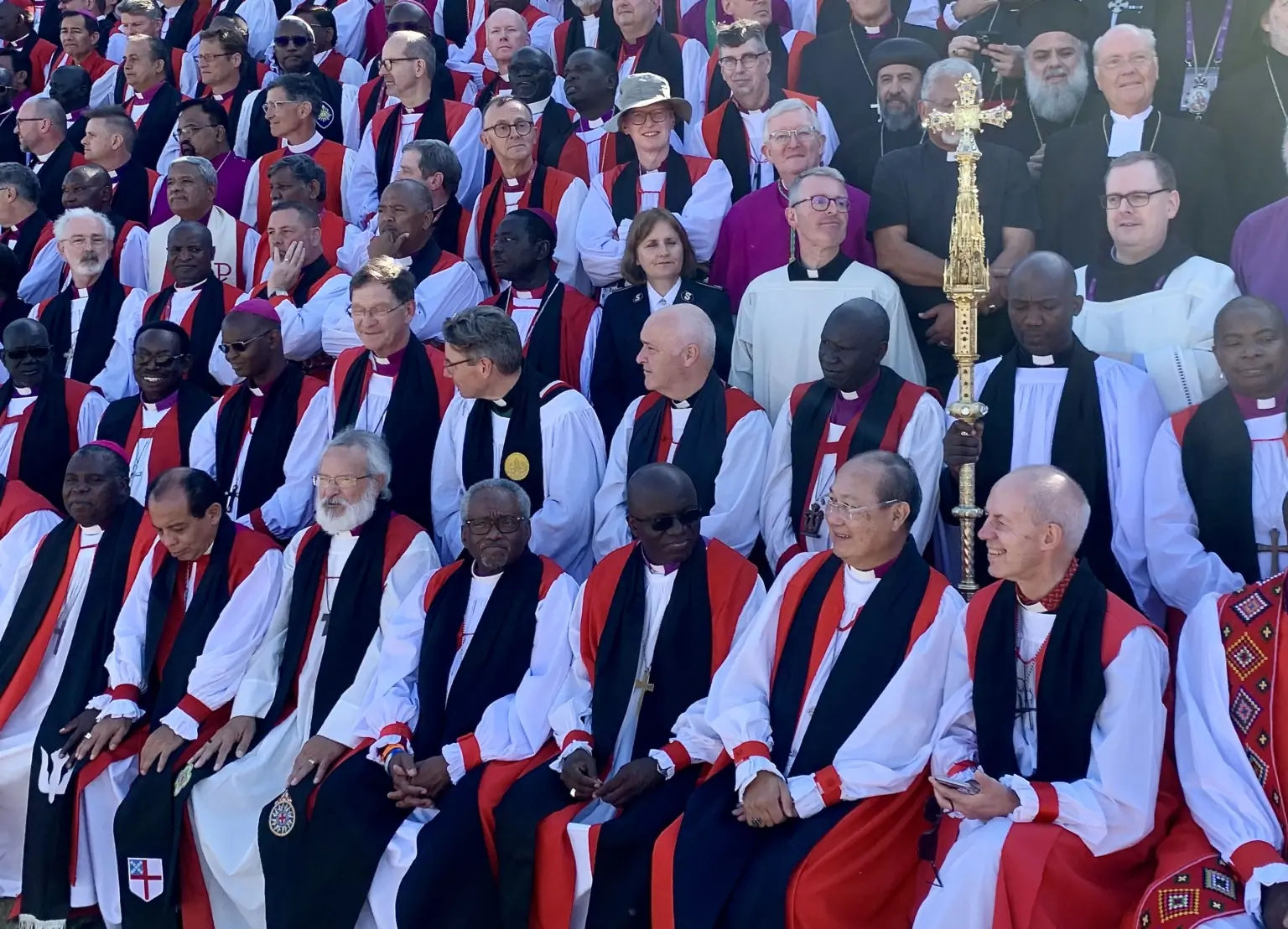 Anglican bishops and ecumenical guests pose for their portrait at the 15th Lambeth Conference