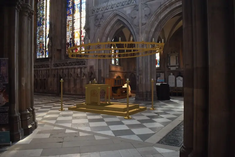 An artist’s impression of the new Shrine of St Chad at the Church of England's Lichfield Cathedral. The Archdiocese of Birmingham has given a portion of the relics of St Chad to establish the new shrine on the original site