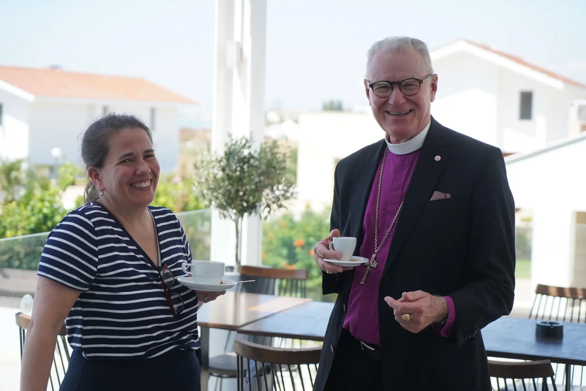 Dr Kristin Colberg, member of ARCIC III, and Archbishop Philip Freier, co-chair, at the dialogue meeting in Larnaca, Cyprus