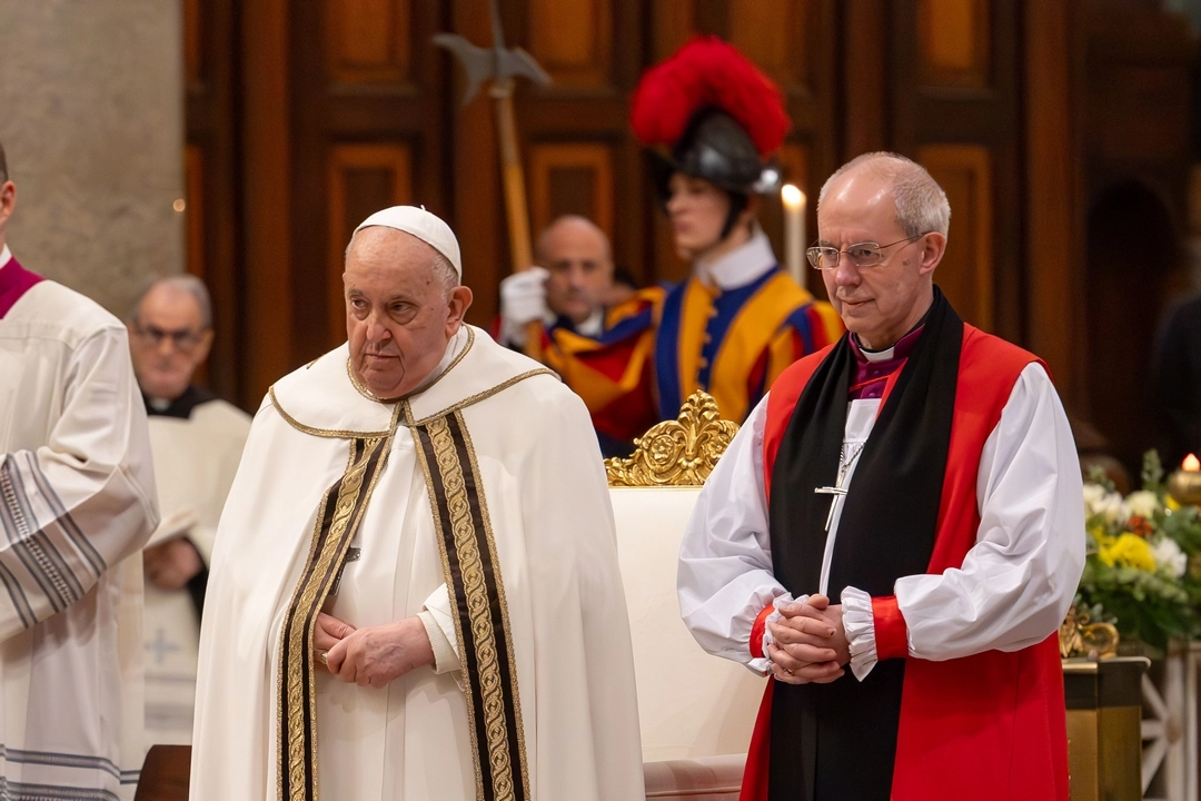 Pope Francis and Archbishop of Canterbury Justin Welby commission Anglican and Roman Catholic bishops for joint mission and witness at the Basilica of St Paul-Outside-the-Walls in Rome
