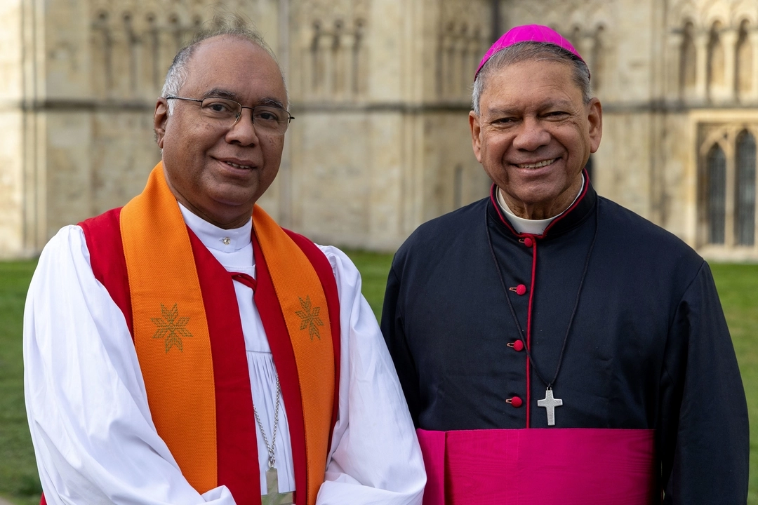 IARCCUM bishops from India, Rt Rev Royce Victor, bishop of Malabar, and Most Rev Felix Machado, archbishop of Vasai. Bishop pairs from 27 countries were commissioned by Pope Francis and Archbishop of Canterbury Justin Welby at the Basilica of St Paul Outside the Walls