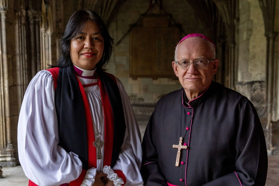 IARCCUM bishops from Mexico, Rt Rev Sally Sue Hernández, bishop of Mexico, and Most Rev Rodrigo Aguilar Martínez, bishop of San Cristóbal de Las Casas. Bishop pairs from 27 countries were commissioned by Pope Francis and Archbishop of Canterbury Justin Welby at the Basilica of St Paul Outside the Walls