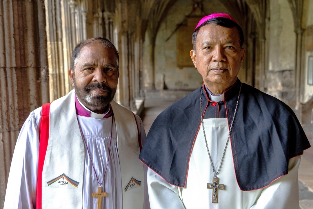 IARCCUM bishops from Pakistan, Rt Rev Alwin Samuel, bishop of Sialkot, and Most Rev Sebastian Shaw, OFM, bishop of Lahore. Bishop pairs from 27 countries were commissioned by Pope Francis and Archbishop of Canterbury Justin Welby at the Basilica of St Paul Outside the Walls