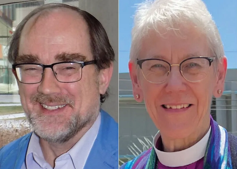 Rev. Dr. Iain Luke, principal of the College of Emmanuel & St. Chad in the Saskatoon Theological Union, and Archbishop Linda Nicholls, primate of the Anglican Church of Canada and a member of ARCIC III (the Anglican-Roman Catholic International Commission)