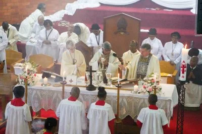 Celebration of the Anglican liturgy of the Eucharist during the ARCIC III meeting in Durban, South Africa