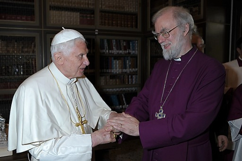 Pope Benedict XVI and Archbishop of Canterbury Rowan Williams met in Rome
