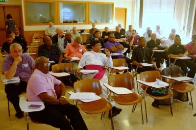The IARCCUM bishops during a discussion at the Centro Internazionale di Animazione Missionaria in Rome