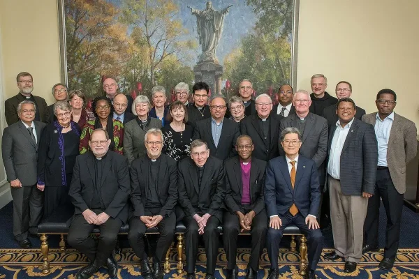 The representatives of five Christian World Communions - Anglicans, Catholics, Lutherans, Methodists and the Reformed - at the Notre Dame Consultation