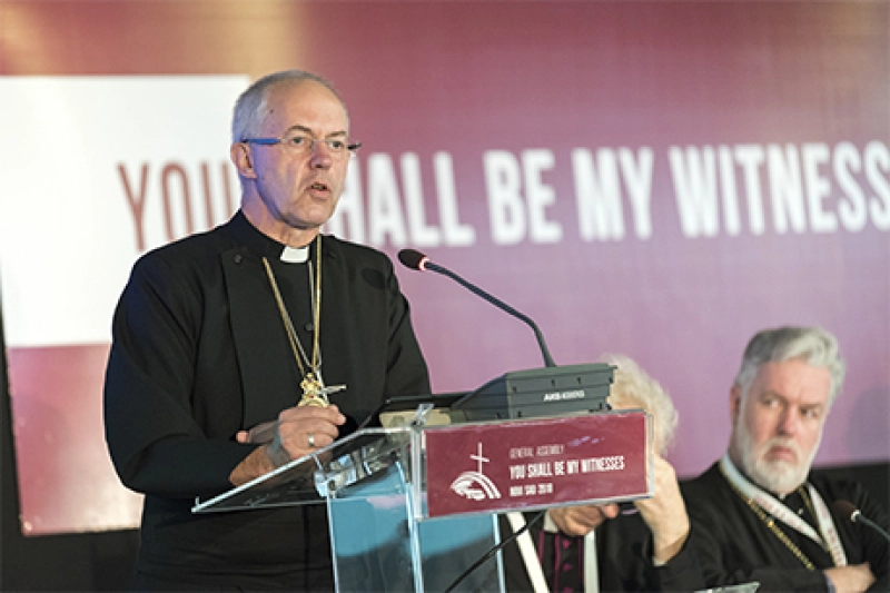 Archbishop Justin Welby addresses the General Assembly of the Conference of European Churches in Novi Sad, Serbia