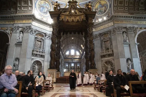 The procession at the first Anglican Evensong in St. Peter's Basilica