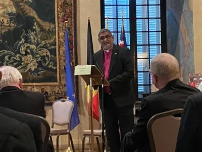 Archbishop Ian Ernest speaking at the Malines Conversations Conference