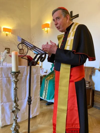 Cardinal Kurt Koch, president of the PCPCU, at the Anglican Centre in Rome during a liturgy celebrating the Venerable Bede