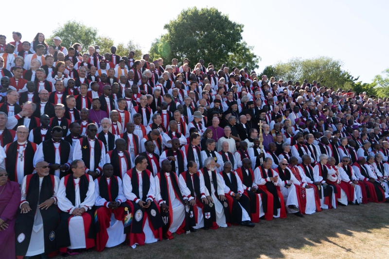 The Anglican Bishops and guests attending the Lambeth Conference pose for their group photograph during the 2022 Lambeth Conference at the University of Kent in Canterbury, United Kingdom