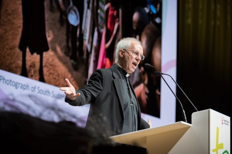 Archbishop of Canterbury Justin Welby addressed the WCC Assembly during the thematic plenary on Christian unity