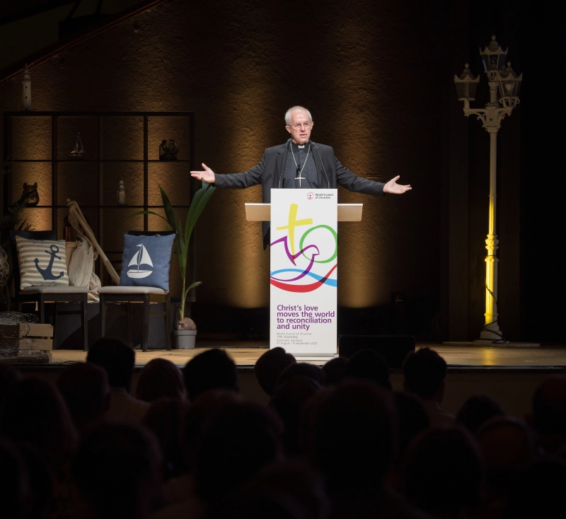 Archbishop of Canterbury Justin Welby addressed the WCC Assembly during the thematic plenary on Christian unity