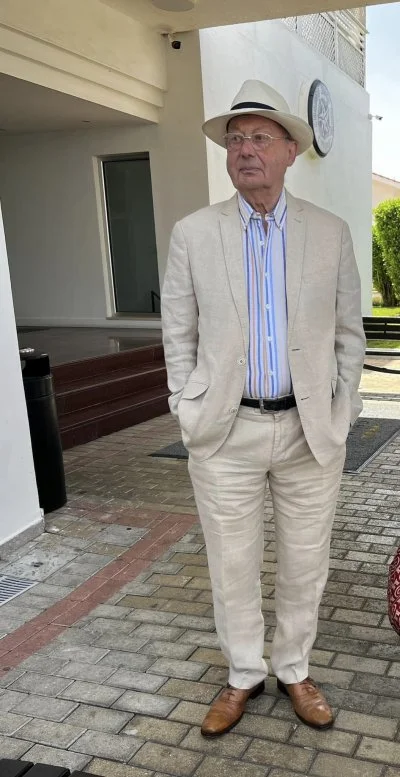 Bishop Christopher Hill, member of ARCIC III, at the dialogue meeting in Larnaca, Cyprus