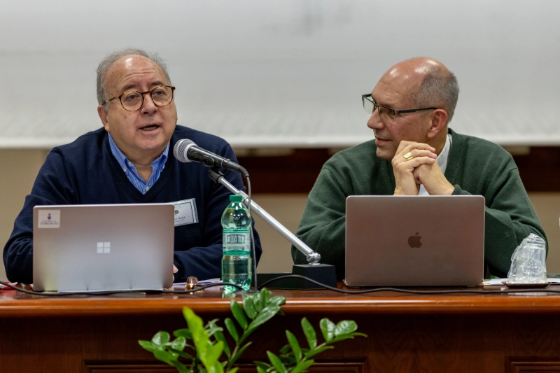 Co-Chairs of the Growing Together summit - Bishop David Hamid, Suffragan Bishop in Europe and Archbishop Donald Bolen, Archbishop of Regina, Canada - opening the first session at the Casa Bonus Pastor in Rome