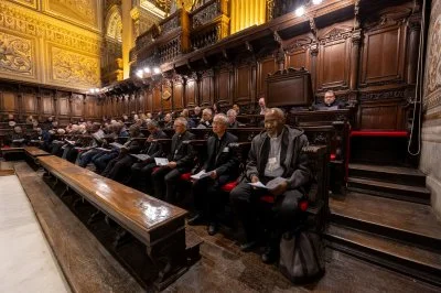 Bishops from the 'Growing Together' IARCCUM Summit take part in Anglican Choral Evensong in the Choir Chapel of St Peter's Basilica