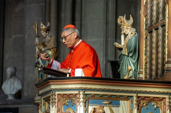 Archbishop Stephen Chow Sau-Yan SJ of Hong Kong preaching at Canterbury Cathedral at the Sunday service during the IARCCUM Summit