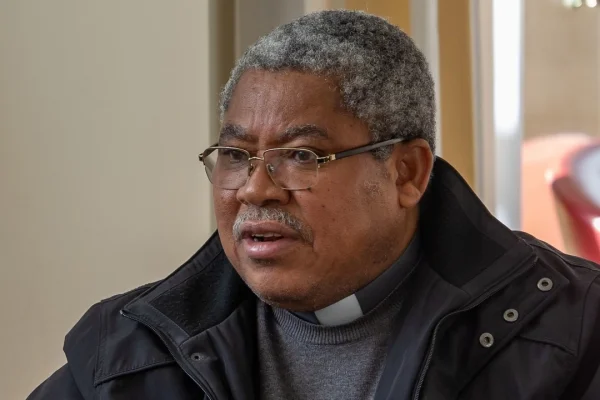 IARCCUM bishop from Ghana, Most Rev Peter Paul Angkyier, bishop of Damongo. Bishop pairs from 27 countries were commissioned by Pope Francis and Archbishop of Canterbury Justin Welby at the Basilica of St Paul Outside the Walls