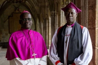 IARCCUM bishops from South Sudan, Most Rev Alex Lodiong Sakor Eyobo, bishop of Yei and Rt Rev Samuel Peni, archbishop of Western Equatoria. Bishop pairs from 27 countries were commissioned by Pope Francis and Archbishop of Canterbury Justin Welby at the Basilica of St Paul Outside the Walls