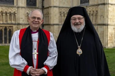 IARCCUM bishops from the USA, Rt Rev John Bauerschmidt, bishop of Tennessee, and Most Rev John Michael Botean, Romanian Catholic eparch of St George's in Canton. Bishop pairs from 27 countries were commissioned by Pope Francis and Archbishop of Canterbury Justin Welby at the Basilica of St Paul Outside the Walls