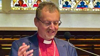 Bishop Robert Innes, co-chair of IARCCUM, speaking during the panel at Georgetown University