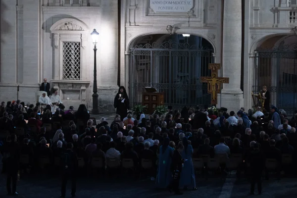 During the 2024 Synod, the fraternal delegates and other Synod participants gathered in the Vatican's Protomartyr's Square for an Ecumenical Prayer Service
