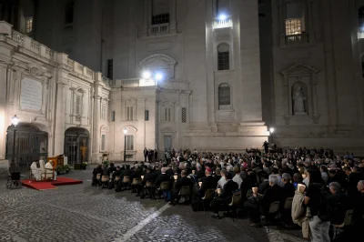 During the 2024 Synod, the fraternal delegates and other Synod participants gathered in the Vatican's Protomartyr's Square for an Ecumenical Prayer Service
