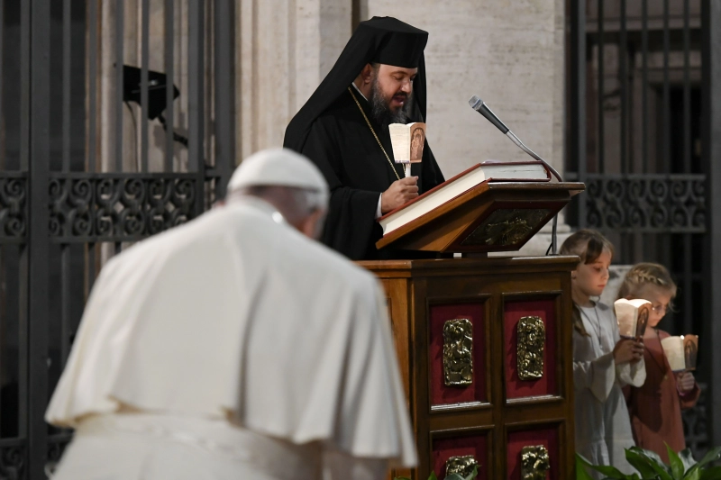During the 2024 Synod, the fraternal delegates and other Synod participants gathered in the Vatican's Protomartyr's Square for an Ecumenical Prayer Service