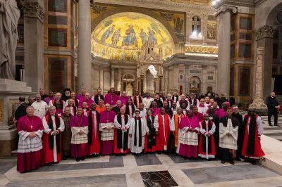 IARCCUM bishops gathered in the Basilica of St. Paul Outside the Walls during the IARCCUM Summit