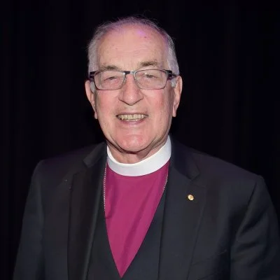 Portrait of Peter Carnley, former Anglican Archbishop of Perth and Primate of Australia, at an Anglican Schools Commission dinner at the Hyatt Regency Hotel, Perth
