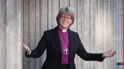 The Rt Revd Dame Sarah Mullally, pictured here in a file photo following her nomination as the Bishop of London.  In 2025, she was nominated as the first woman to be Archbishop of Canterbury
