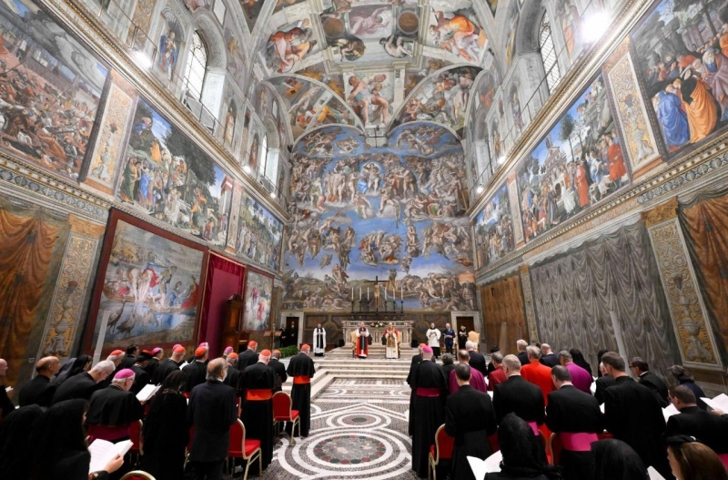 An ecumenical prayer service was held today in the Sistine Chapel with Pope Leo XIV and Archbishop Stephen Cottrell (York, UK) on the occasion of the state visit of King Charles III